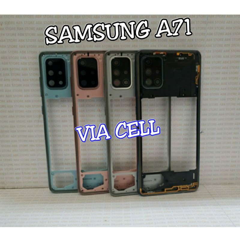 Tulang Tengah Bezel Bazel Tutup Mesin Samsung Galaxy A71 A715 A715f Original