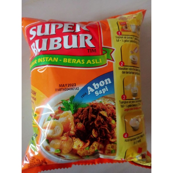 

super bubur rasa abon sapi dan ayam 49 g