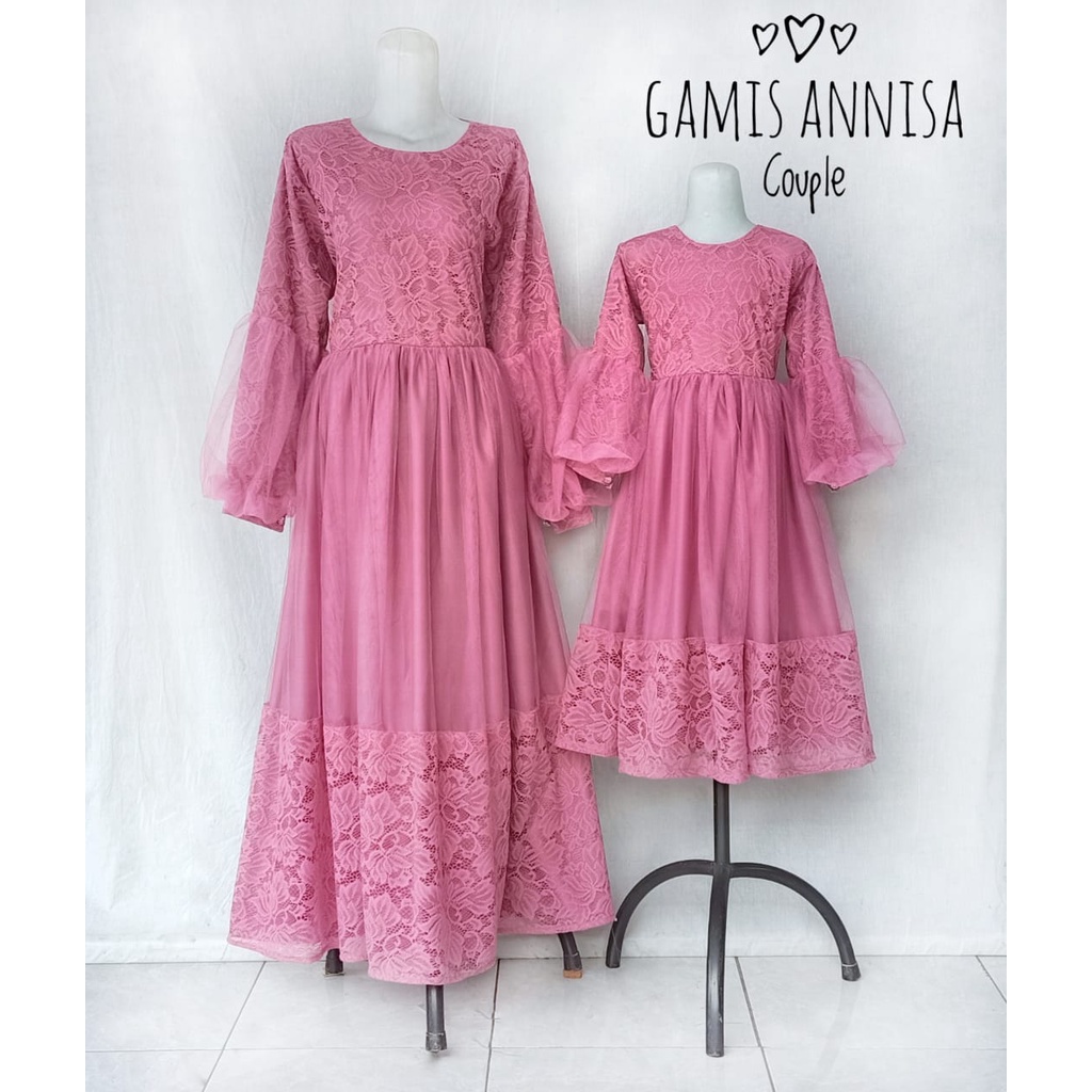 Gamis Annisa  | Baju Unik | Gamis lebaran murah | Gamis lebaran keluarga | Gamis couple family | Gamis toyobo | Gamis anak dan dewasa terbaru | seragam lebaran keluarga