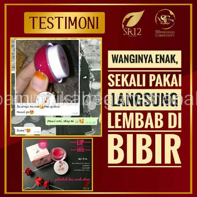 LIP CARE SR12 PELEMBAB BIBIR / LIP BALM / PENCERAH WARNA BIBIR AMAN BPOM