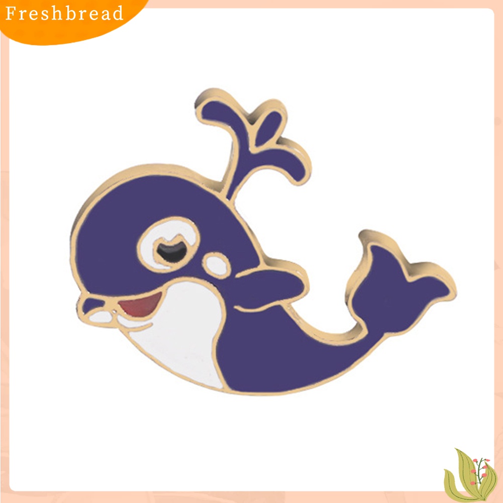 ?Fresh??Bros Pin Enamel Bentuk Kartun Binatang / Anjing / Ikan Paus / Kucing Lucu untuk Wanita