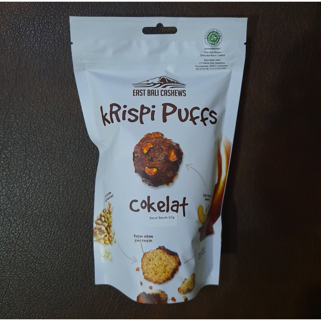 

East Bali Cashews Krispi Puffs Cokelat 65gr