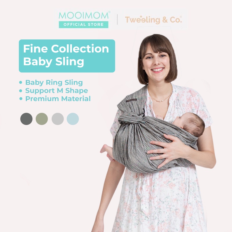 Tweeling &amp; Co. Fine Collection Baby Sling - Kain Gendongan Bayi Ring Sling /Gendongan Ring Sling