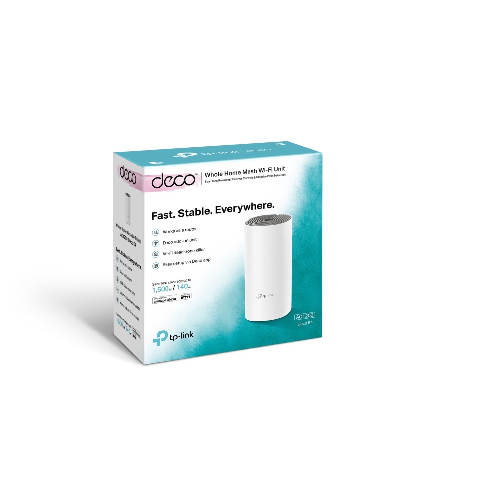 TP Link DECO E4 AC1200 Whole Home Mesh Wi-Fi System - DECO E4 1-PACK