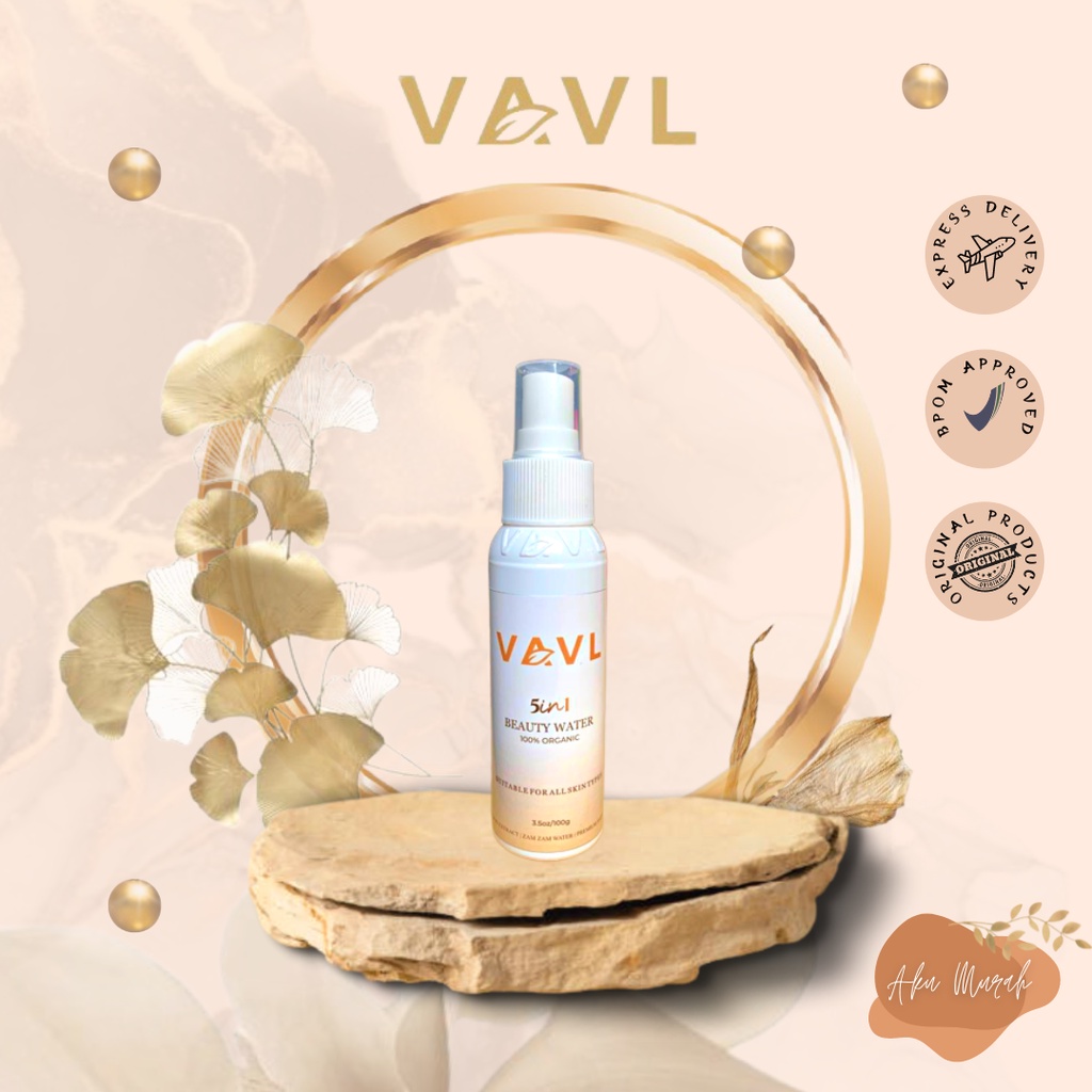 ✨ AKU MURAH ✨[BARANG SALE]  [BPOM ] VAVL Beauty WATER 100g 5in1 BPOM // Facial Mist Vavl