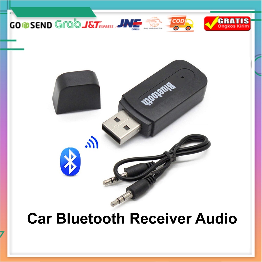 Bluetooth Wireless Audio Receiver Dongle Music Receiver AUX 3.5mm Bluetooth Receiver Type 301 Jack Audio Port 3.5mm Universal Bisa untuk sepiker mobil mode casan wirles poernya BS Beautiful Store ID