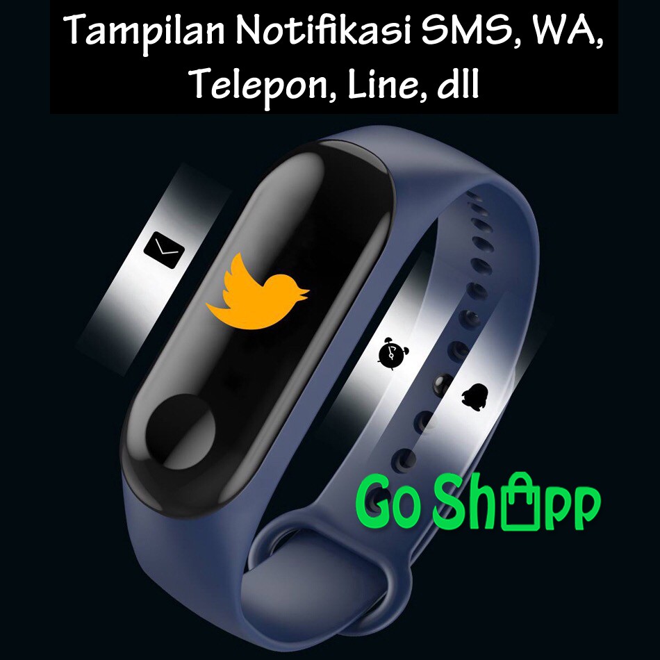 SmartBand M3 / Smartwatch M3 Bluetooth Pedometer Detak Jantung - Smartwatch Sport - Smartband