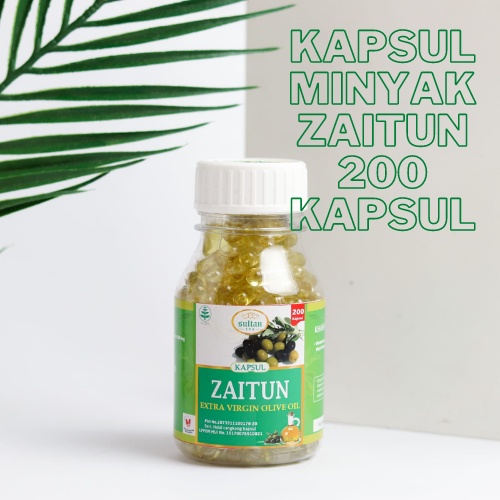 MINYAK ZAITUN 200 KAPSUL EXTRA VIRGIN MURNI ORIGINAL | Kapsul Zaitun | Setara Kamil