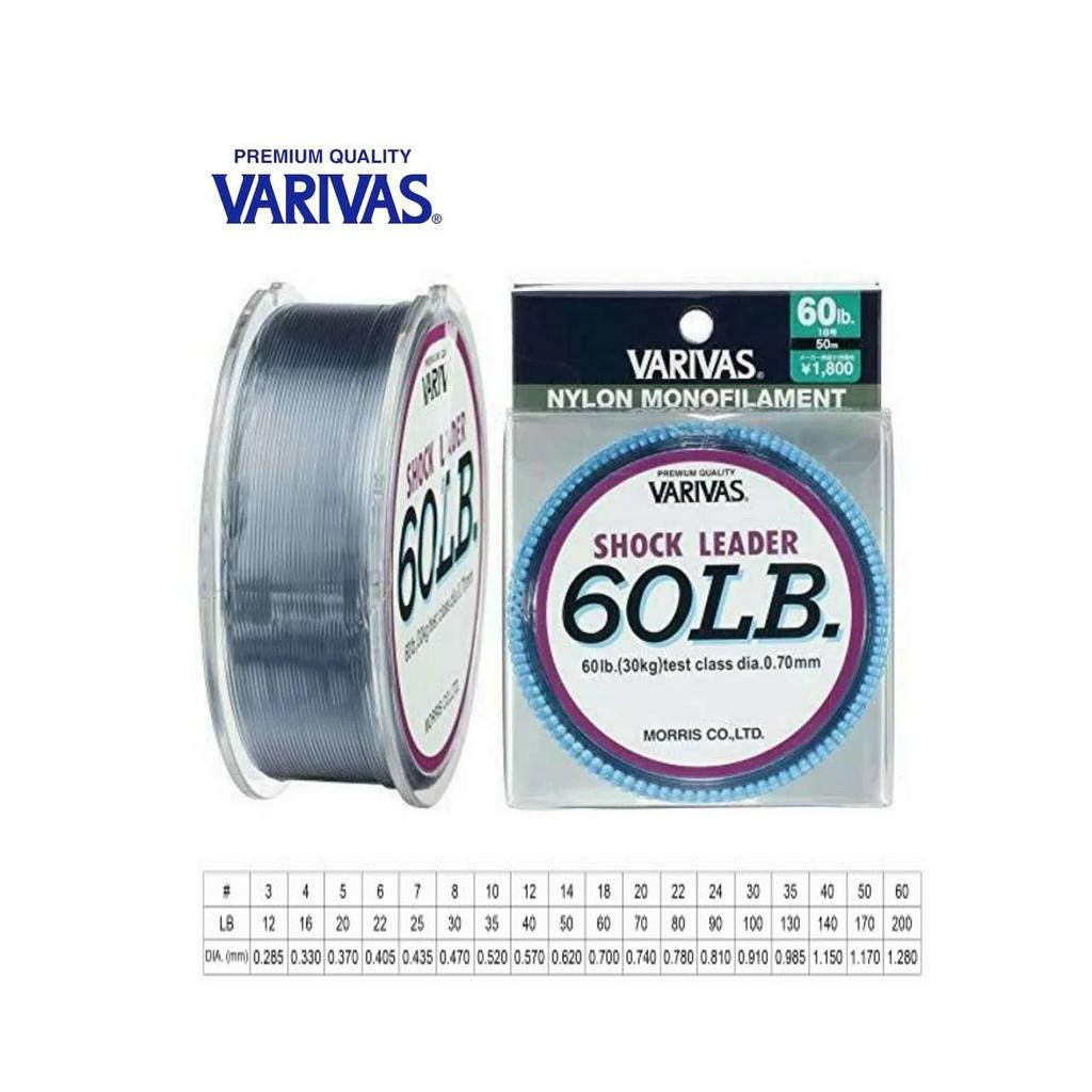 Varivas Shock Leader Nylon Monofilament 50m Senar Pancing