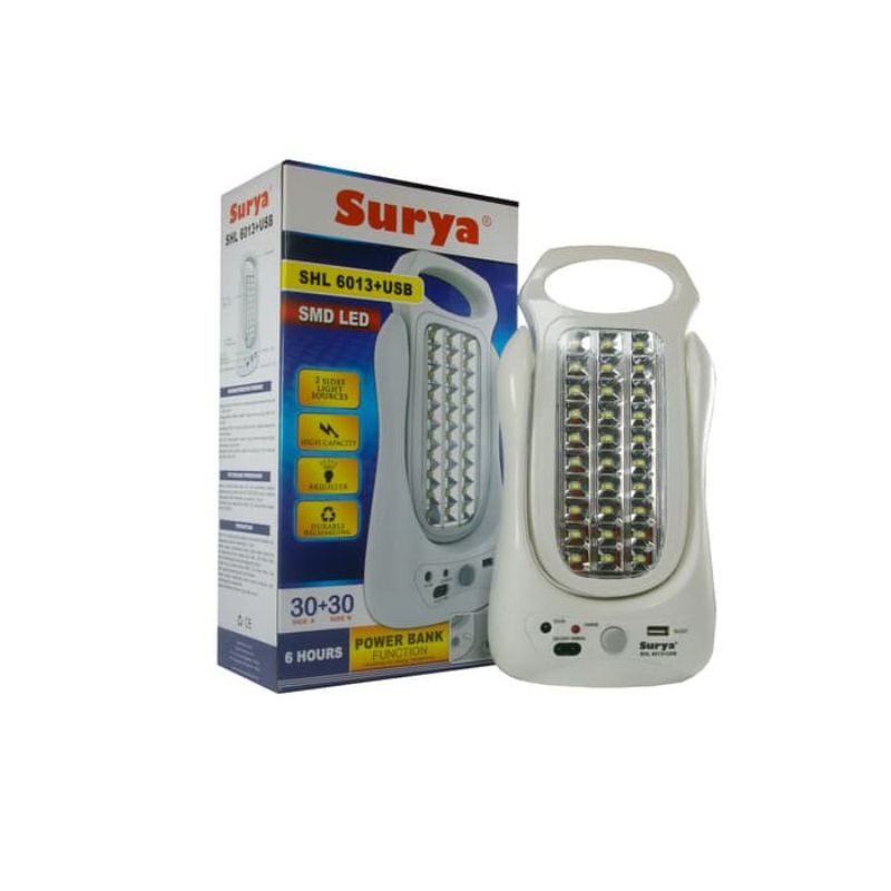 Lampu Emergency Surya SHL 6013 + USB / Lampu Darurat Emergency