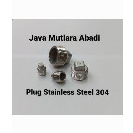 Plug/Dop Stainless drat luar 1" inch