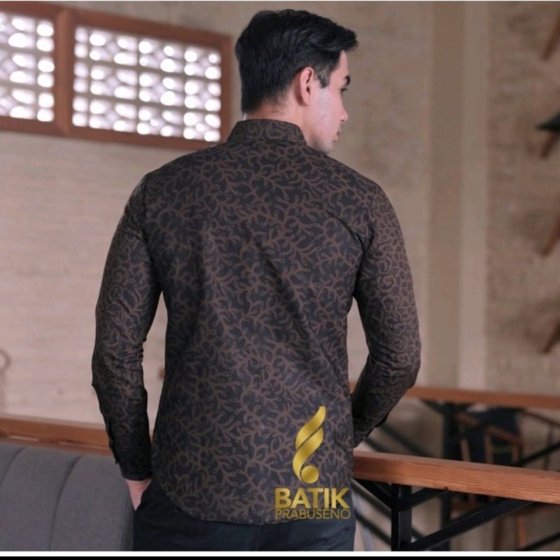 Kemeja Batik Pria Lengan Panjang Slimfit Premium Modern - Kemeja Batik Pria Lengan Pendek Premium - Baju Batik Pria Lengan Panjang Slimfit Prium