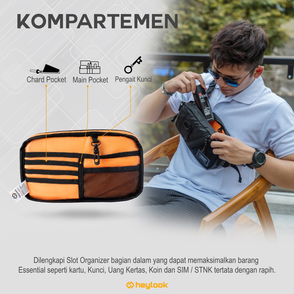 Waistbag Tas Selempang Dada Pria Wanita Original Distro Waterproof Sling Bag Slempang Body Bag Model Terbaru Trendy Kekinian Tas Outdoor Travel Hangout