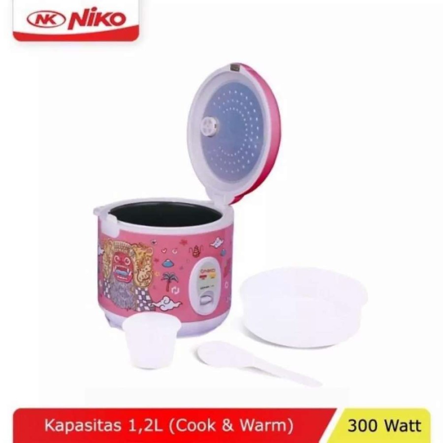 Niko Rice Cooker Kecil 1.2 L GOHAN Tropical Penanak Nasi 3in1 Mejikom ORI