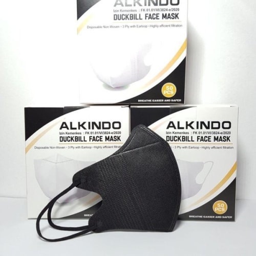 masker alkindo duckbill / duckbil / masker isi 10pcs