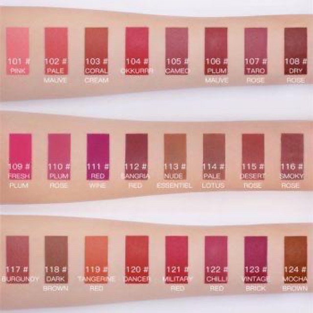 (READY &amp; ORI) Beauty Glazed Lip Matte Lipstick Available in 24 Colors  - B31 B 31 (SHADE 121 - 124)