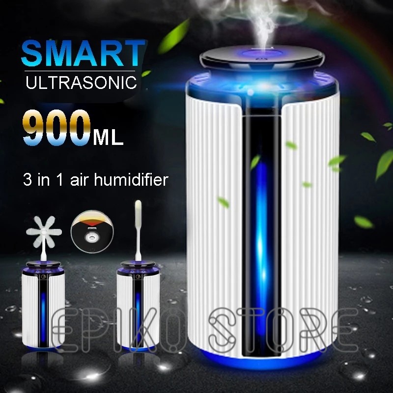 Air Humidifier Smart Ultrasonic Aromatherapy Oil Diffuser LED RGB Light 900ml