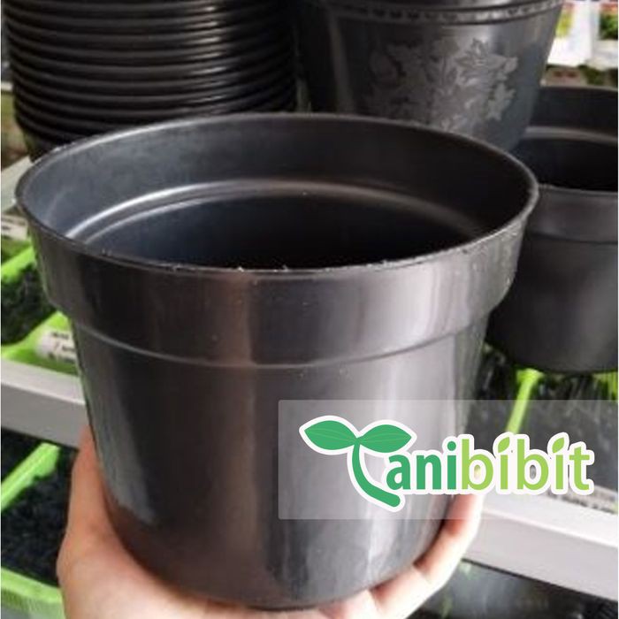 Unik Jual Pot Bunga - Pot Tanaman - Pot Plastik Hitam Ukuran 20 Murah