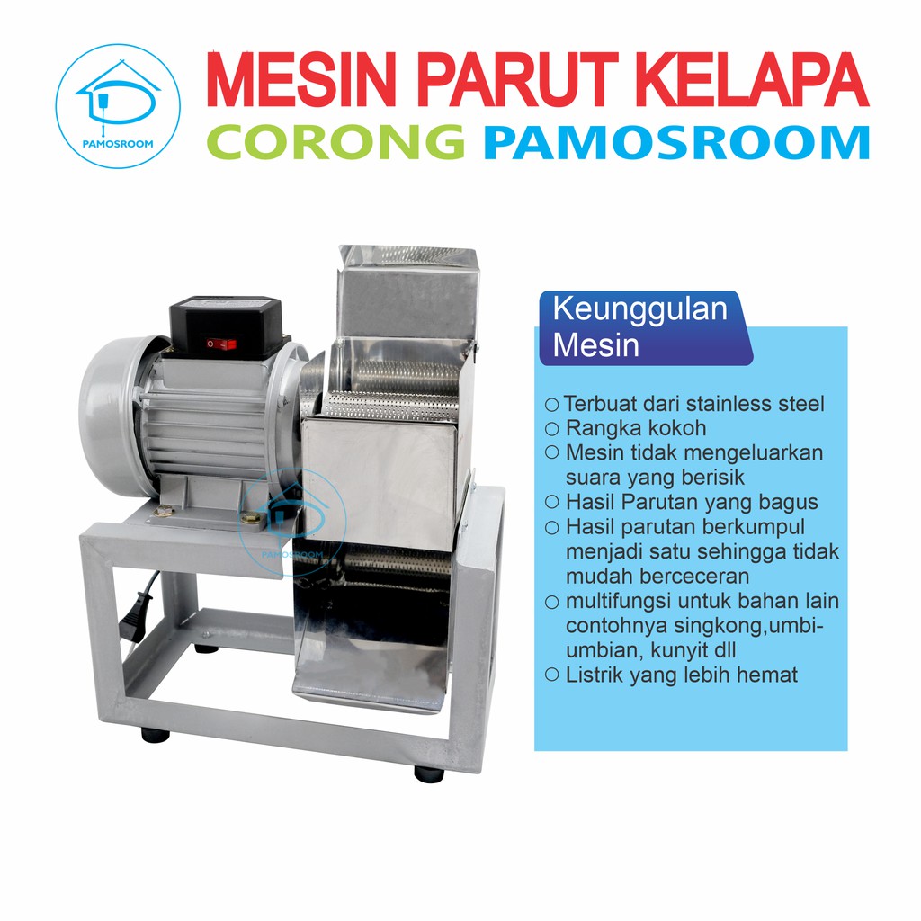 Pamosroom Mesin Parut Kelapa Listrik Parutan Kelapa Corong Parutan Serbaguna Parutan Kelapa Elektrik