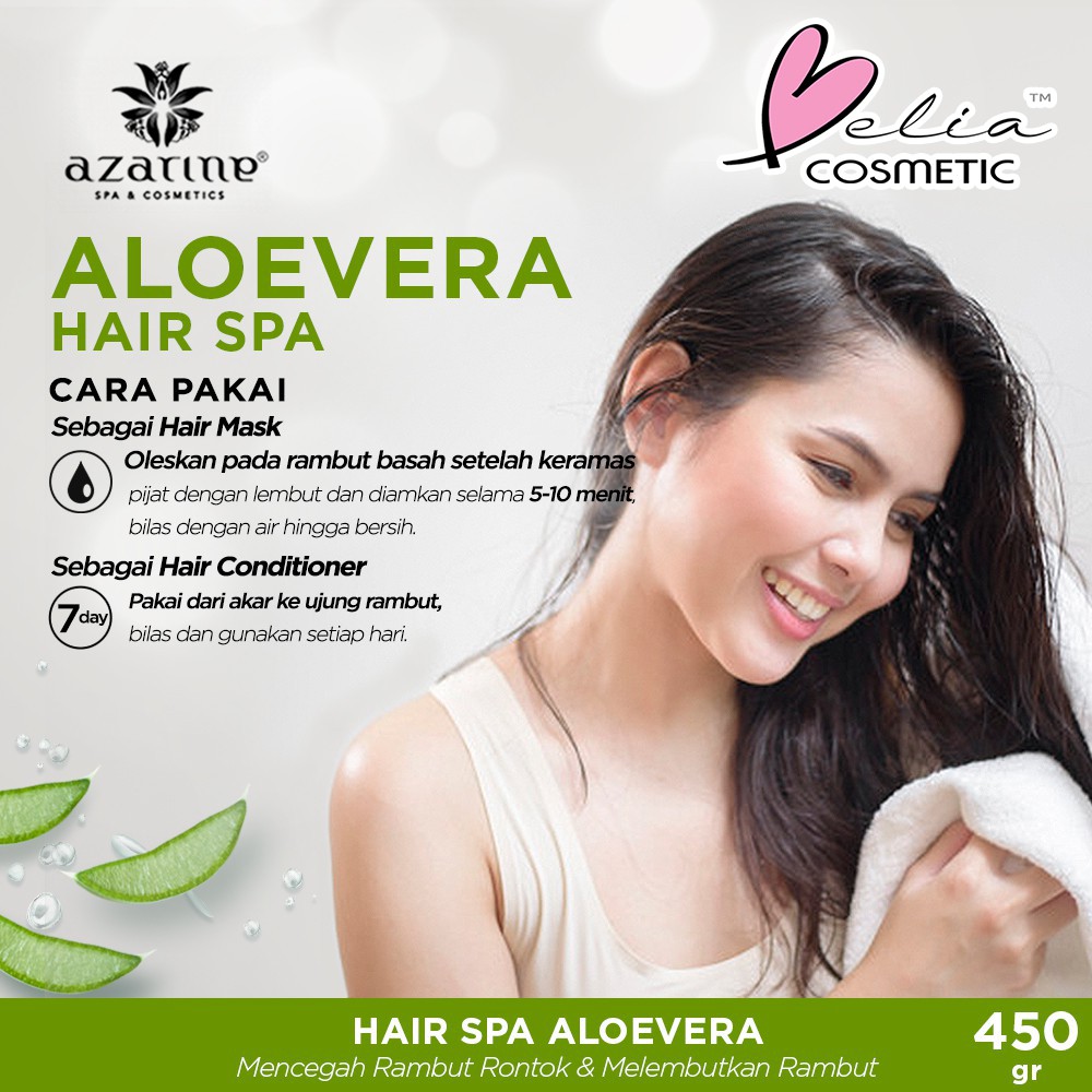 ❤ BELIA ❤ AZARINE Hair Spa 200g Apricot | Aloe Vera (✔️BPOM)