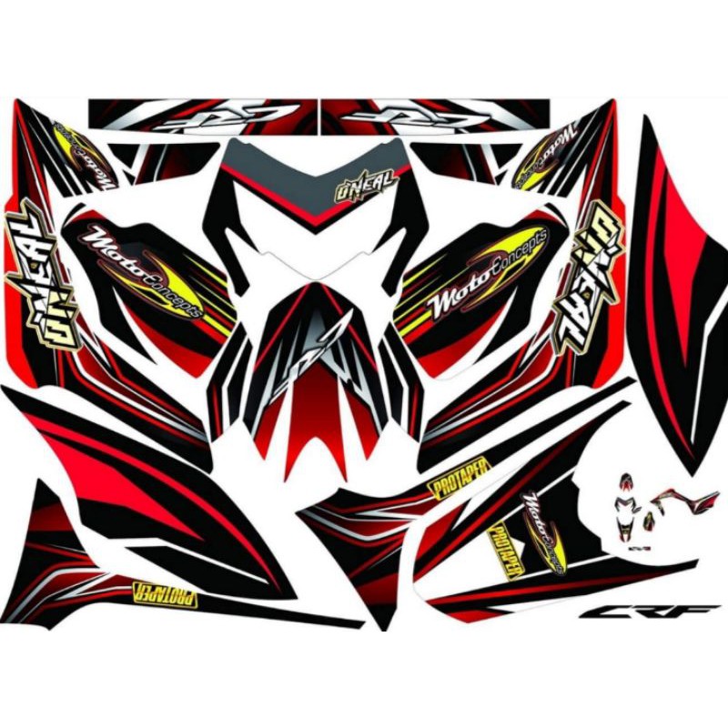 Striping CRF 150 L Variasi Honda Decal Stiker Sticker Skotlet Scotlite Motor Stiker Sticker  Skotlet
