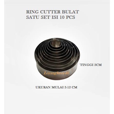

Ring Cutter Bulat Set Isi 10 Ukuran