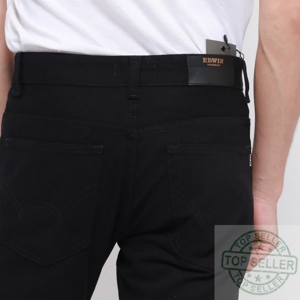 (Celana Murah) Edwin Celana Jeans Milan-018 Regular Fit Pria Panjang Black - Hitam, 32 |DXT