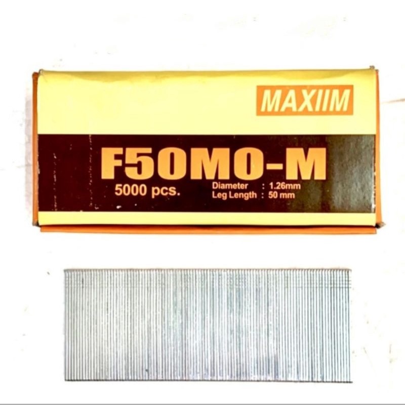 

Maxiim paku F50 refill air nailer F 50 isi paku tembak 5cm staples