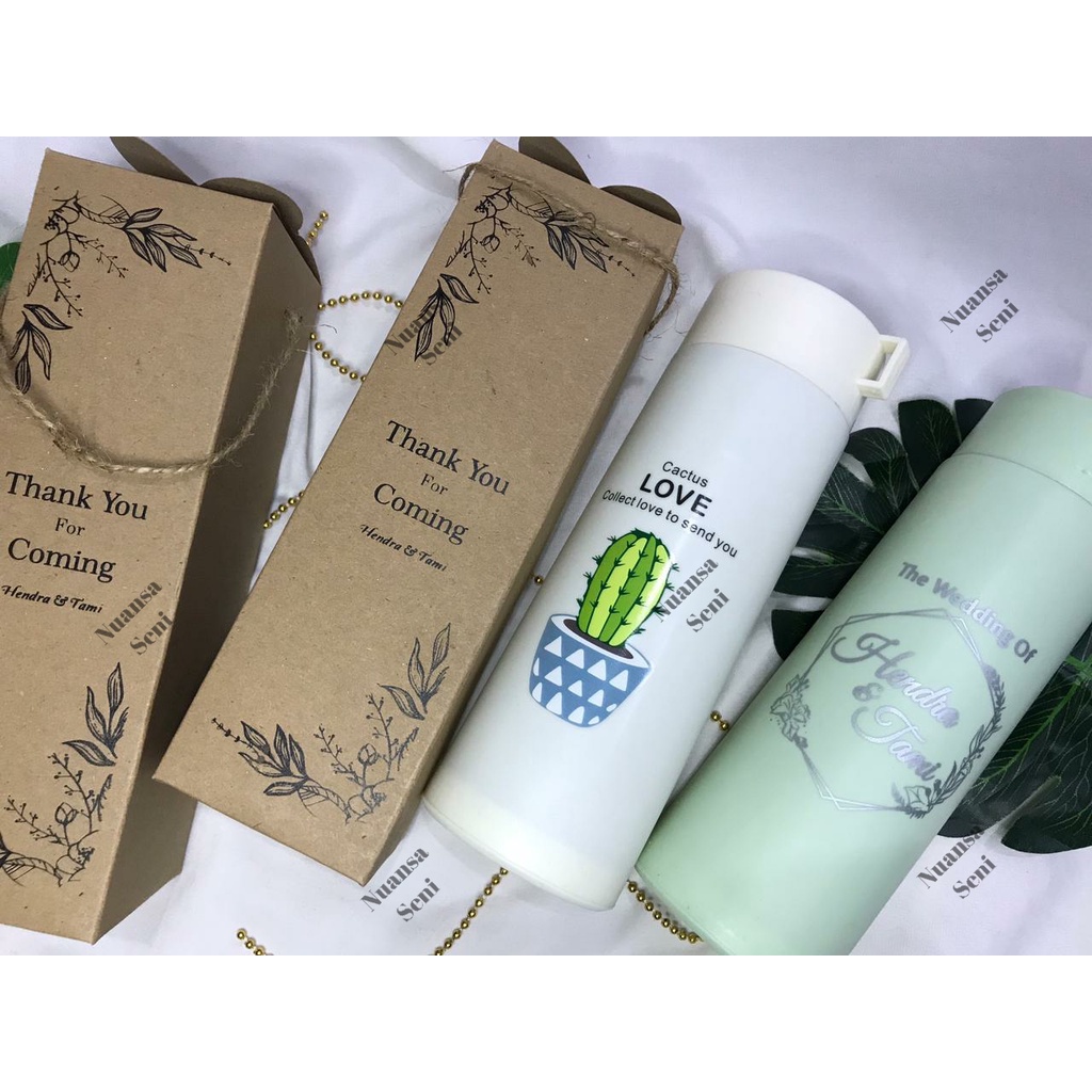Souvenir Botol Minum Kaca Botol Cactus Love Botol Tumbler Minum Termos Kaca Kaktus Botol Sablon
