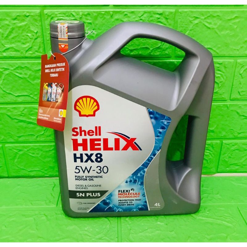 Oli mesin Shell helix HX8 5W-30 4L galon 4liter