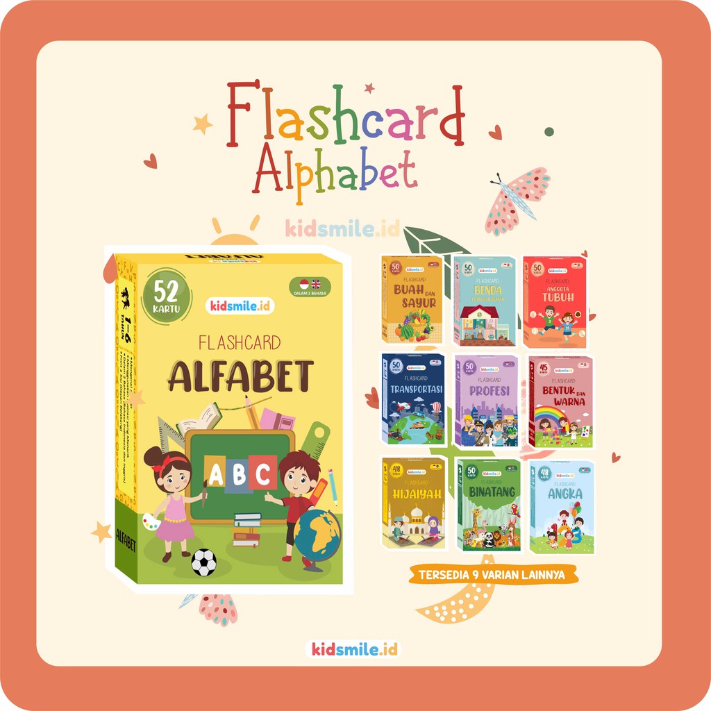 Flash Card Kidsmile ALFABET Mainan Edukasi Anak Flashcard Anak Flash Card Anak Flashcard Kidsmile