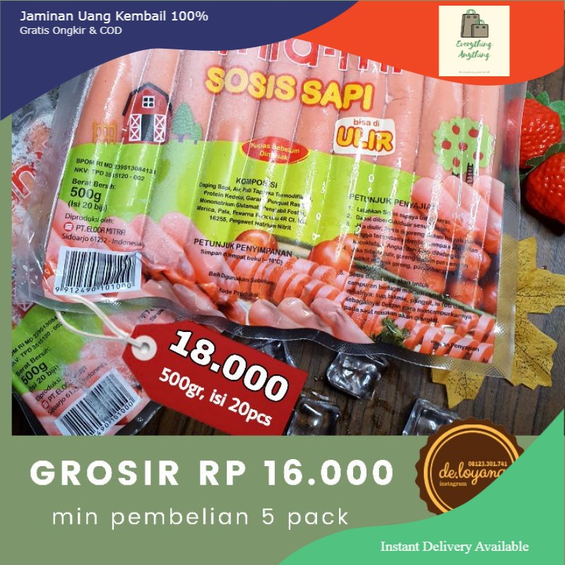 

FROZEN FOOD KOTA MALANG/ SOSIS SAPI / SOSIS BERNARDI/ SOSIS CHAMP