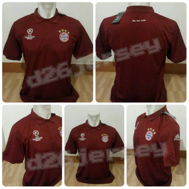 Polo Shirt Bayern Munchen UCL Theme Anthem  OFFICIAL