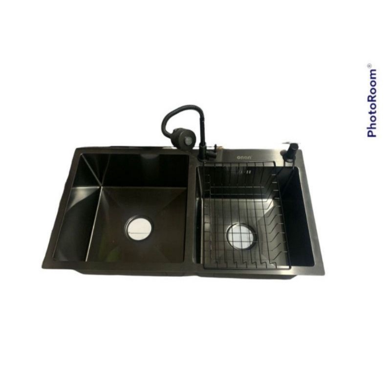 Paket komplit kitchen sink minimalis 8245 Black ONAN / kitchen sink Onan Black 8245