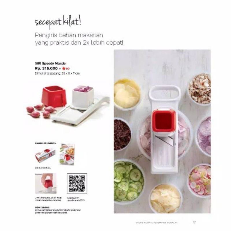 Tupperware speedy mando pengiris bawang kentang dll slicer