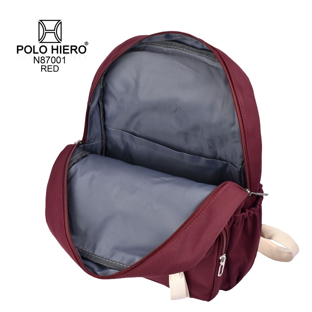 Tas Wanita Sekolah Polo Hiero N87001 Tas Perempuan Import Tas Fashion Ransel Fashion Tas Punggung Kerja Tas Kuliah