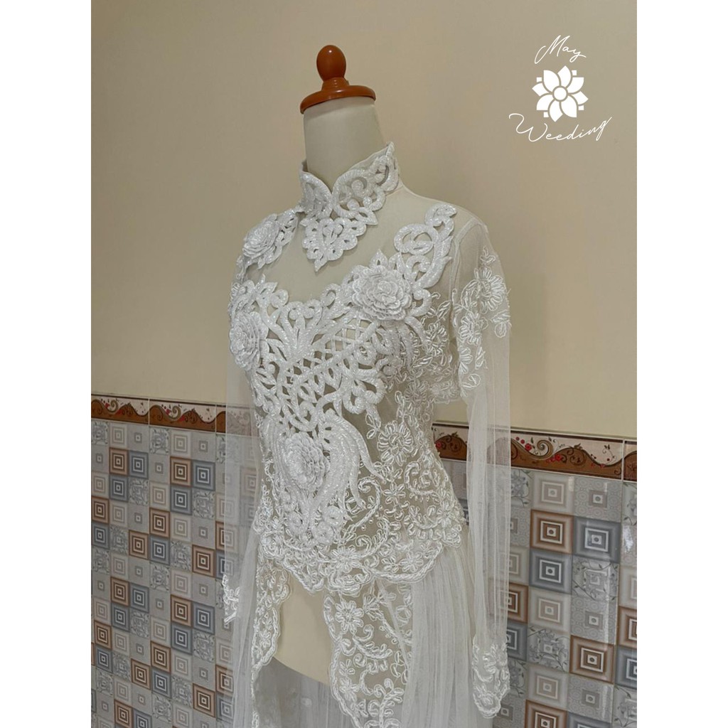 Kebaya Akad Ekor Tile Pengantin