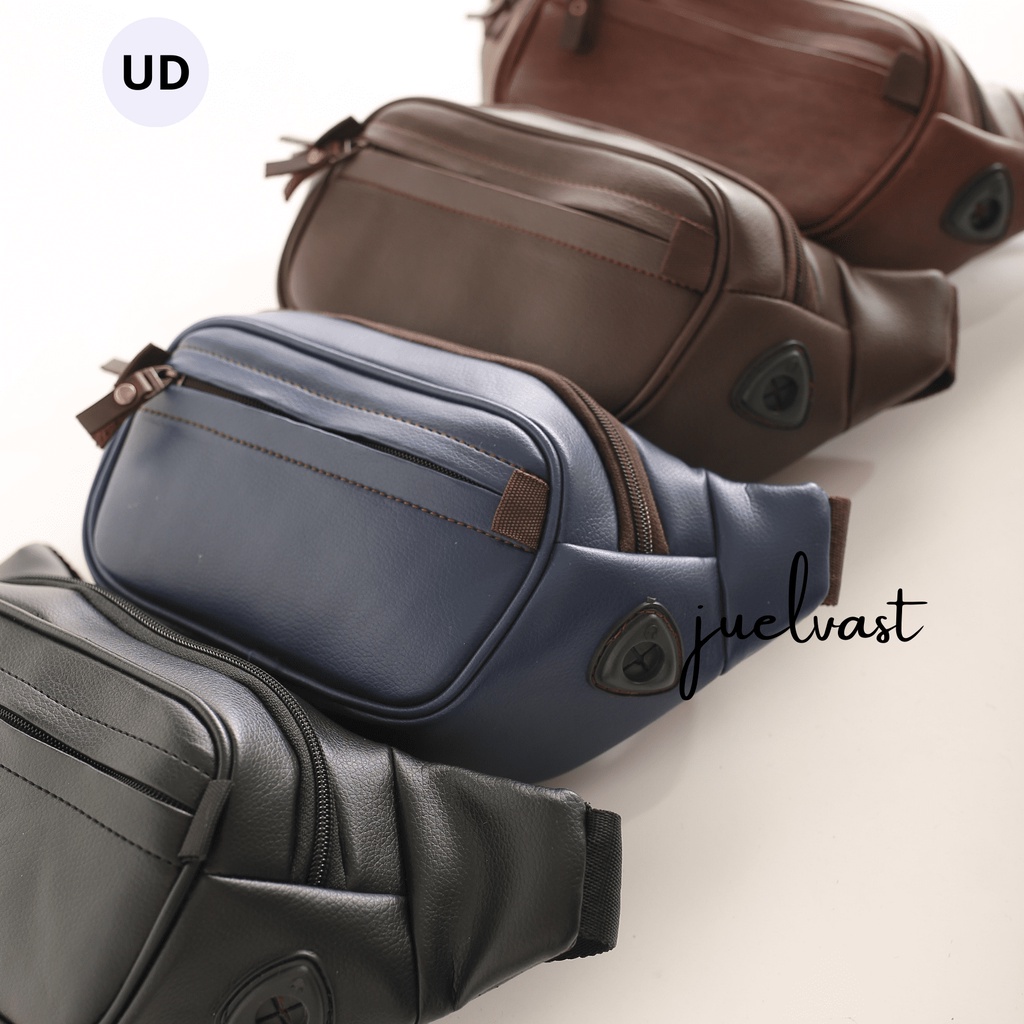 Tas Selempang Pria Wanita / Waistbag / Tas Pinggang/ Tas Bahu / Sling Bag Kulit PU Leather Waterproof