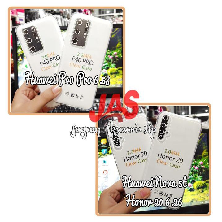 SoftCase OEM Transparan Huawei P40 Pro Nova 5T Honor 20 Clear Ultra Thin TEBAL 2.0mm SUPER CLEAR