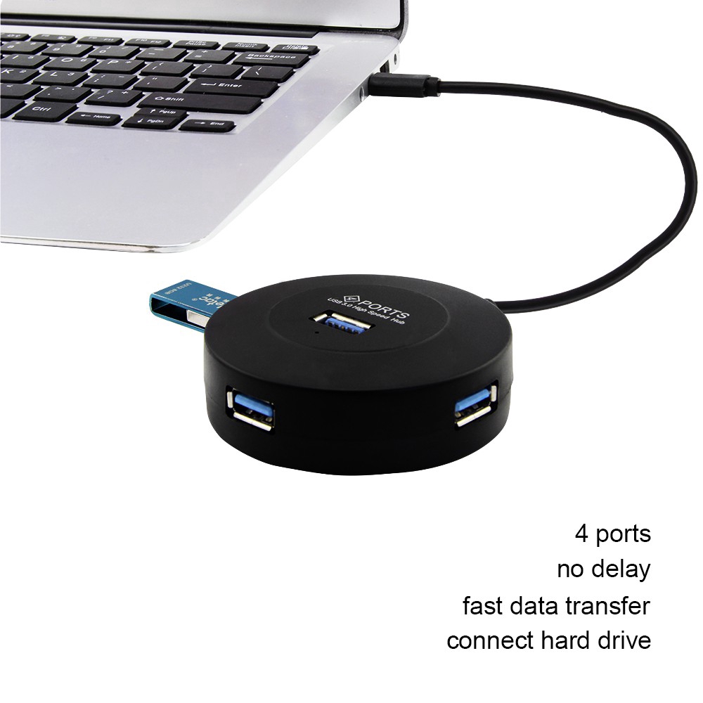 Hub Splitter 4 Port USB 3.1 Tipe-C 5Gbps Kecepatan Tinggi Untuk Macbook PC Laptop