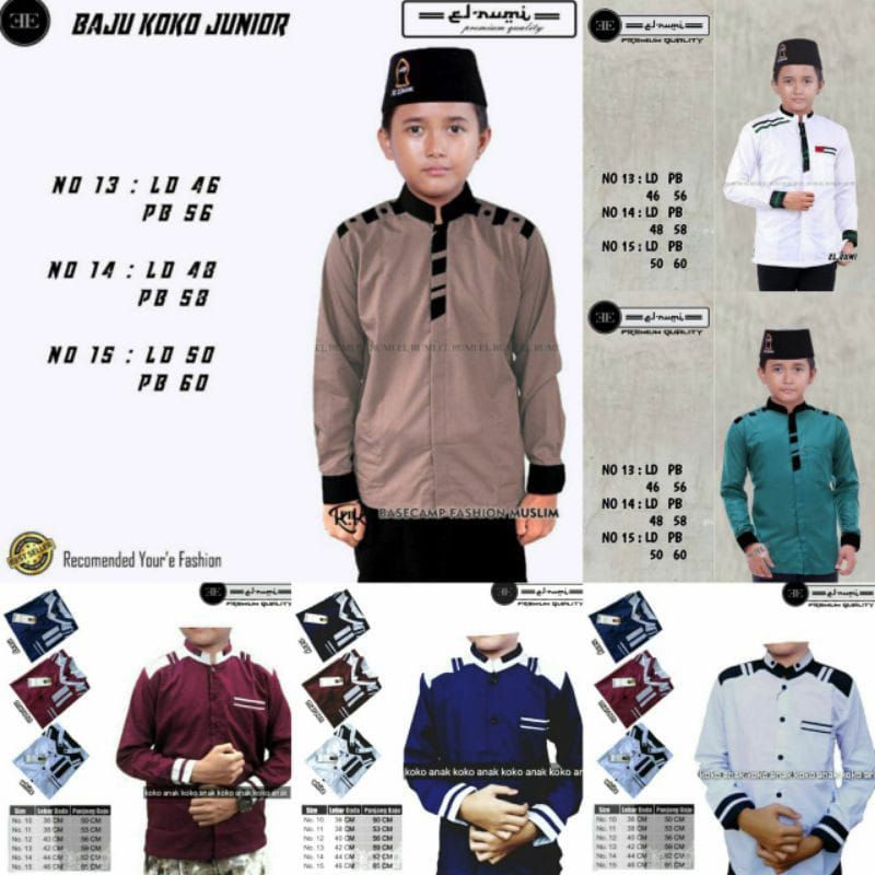 (BISA COD) Baju Koko Hadroh Anak Gus Azmi Koko Hadroh Anak Azzahir Koko Anak Palestin Kombinasi