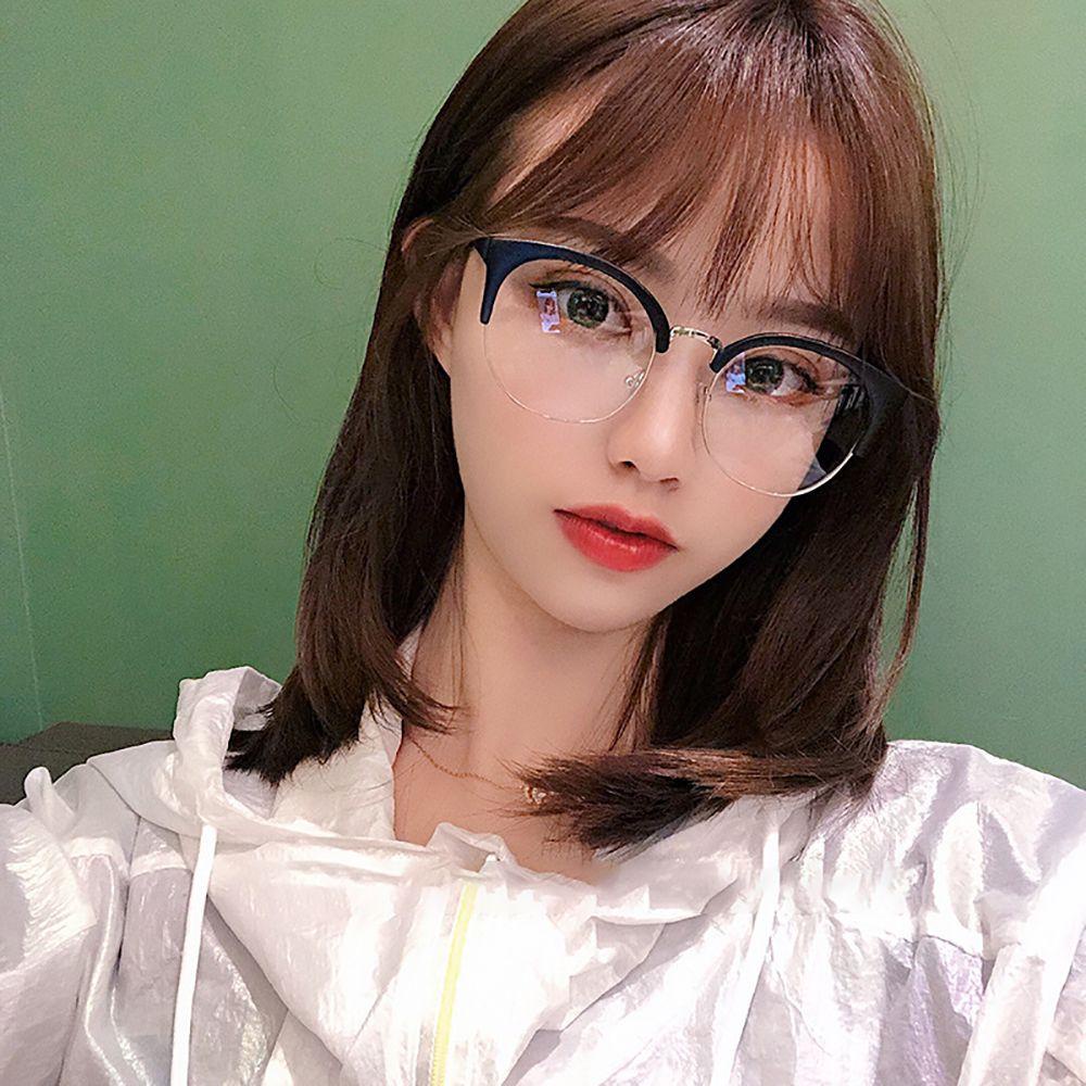 Mxbeauty Cat Eye Spectacles Eye Kaca Mata Anti Radiasi Wanita Pria Half Frame Kacamata Anti Radiasi Wanita Sale Kaca Anti Radiasi Eyeglasses Optical Glasses