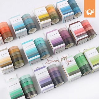 Masking Tape Set 6pc Shades of Color Isolasi Dekorasi  