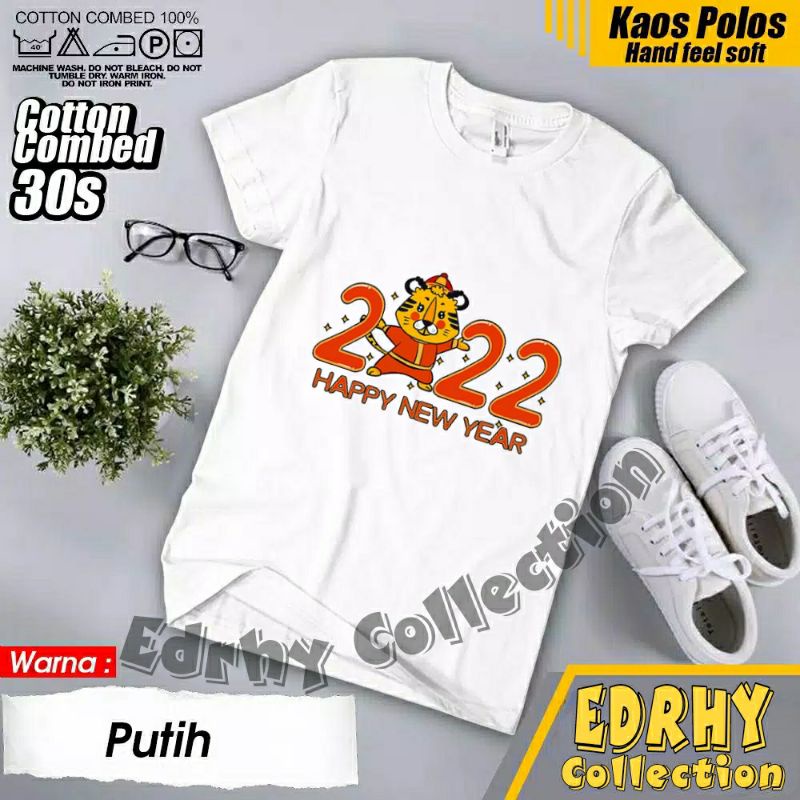 KAOS BAJU IMLEK FAMILY / KAOS HAPPY NEW YEAR 2022 TAHUN TIGER / KAOS ANAK - DEWASA -KAOSSABLONSAYA22