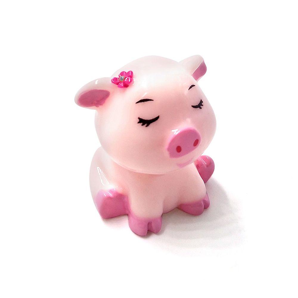 【 ELEGANT 】 Patung Resin Animal Craft Figure Aksesoris Home Decor Dekorasi Keluarga Babi Lucu