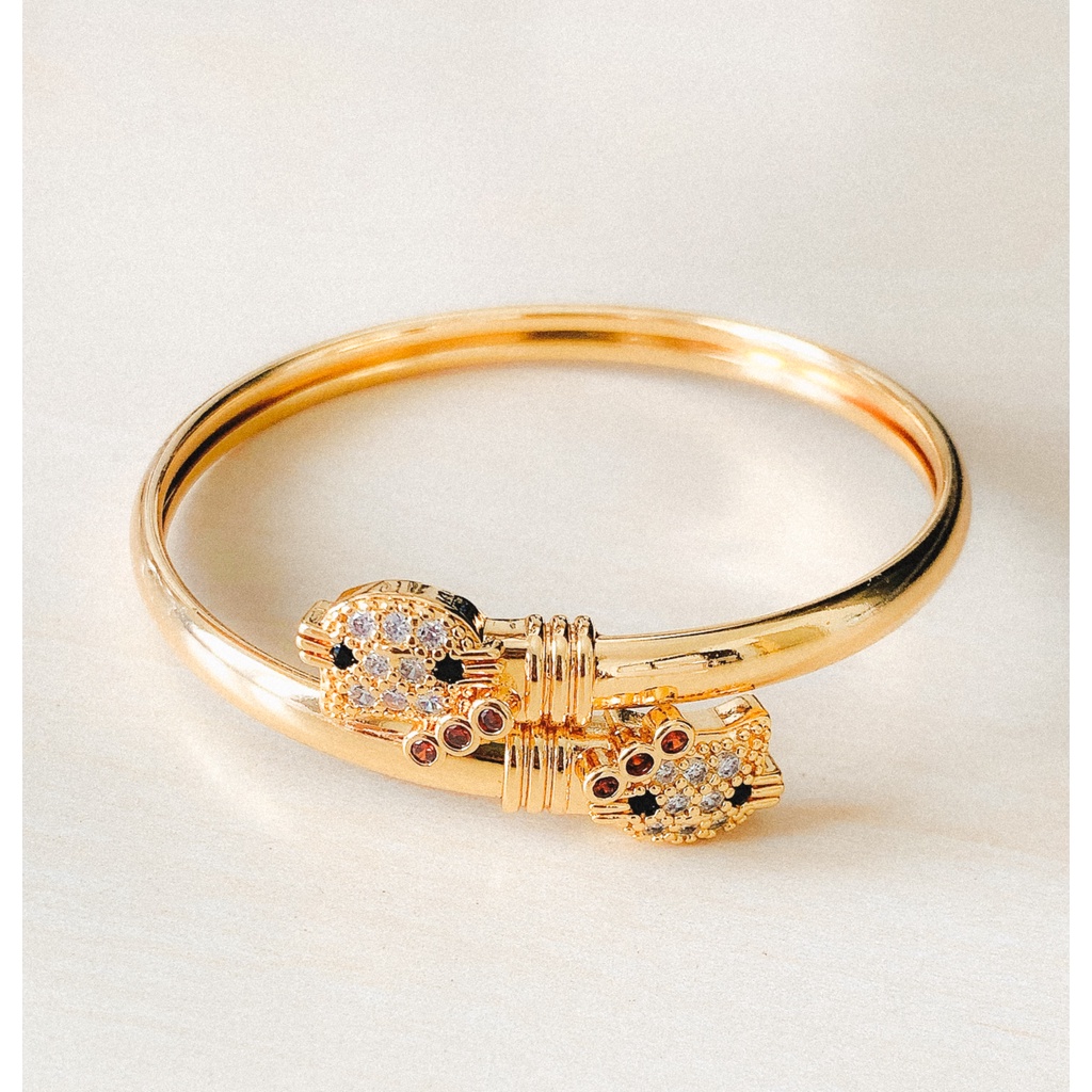 Gelang Wanita MOdel Kiti Head Twin Zirconia Gold Xuping