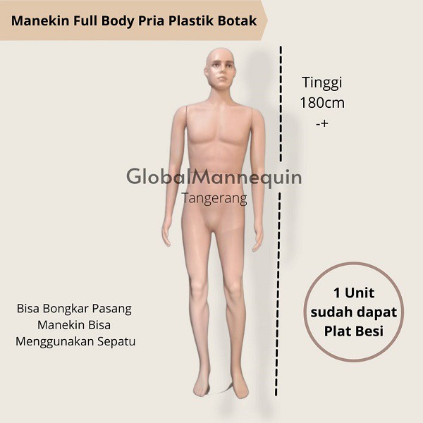 Patung Manekin Full Body Pria Cowok - Model Makeup