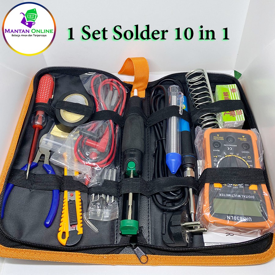Jual Soldering set Peralatan Solder Kit 10 in 1 60W 220V Temperature