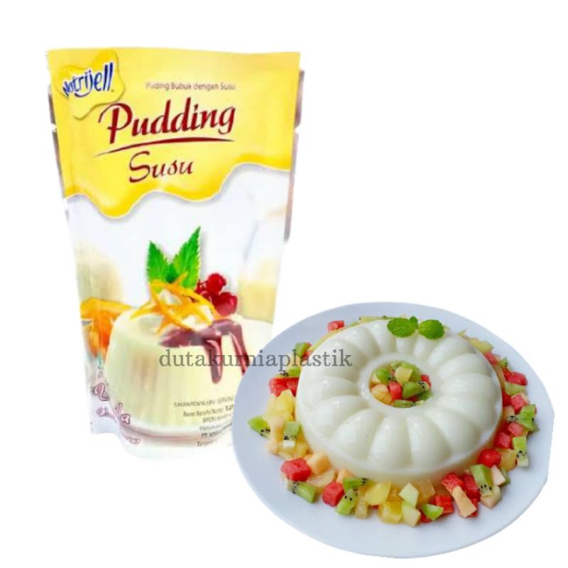 Pudding Susu / Nutrijell Puding Susu Lembut Sedot Vanila Strawberry Coklat Karamel Capuccino Mangga Melon