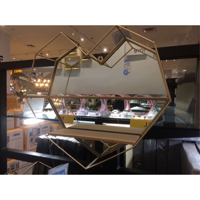 Wall decoration/Rak dinding&pajangan/penyimpanan multifungsi design love shape product informa_Gold